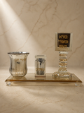 סט הבדלה קריסטל מלבני - שמפניה