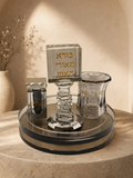 סט הבדלה קריסטל עגול - מעושן